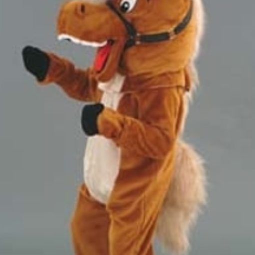 mascotte cheval pour hippodrome ou écurie pour animation Pau 64.