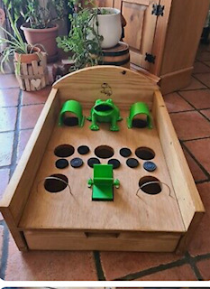 Jeu de la grenouille sur table a Pau 64, et dans le pays basque
