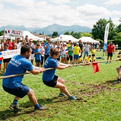 tir a la corde pour olympiade jeu équipe cse-pau-64
