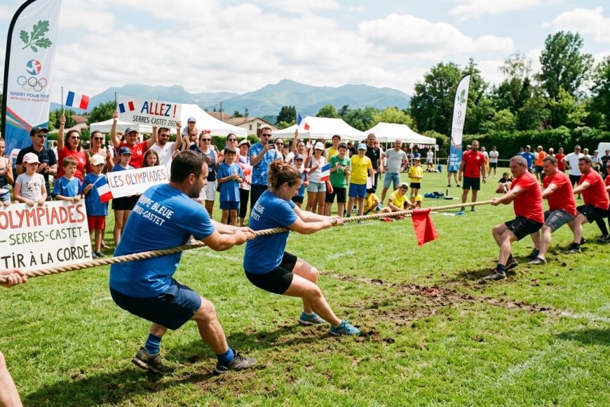 tir a la corde pour olympiade jeu équipe cse-pau-64